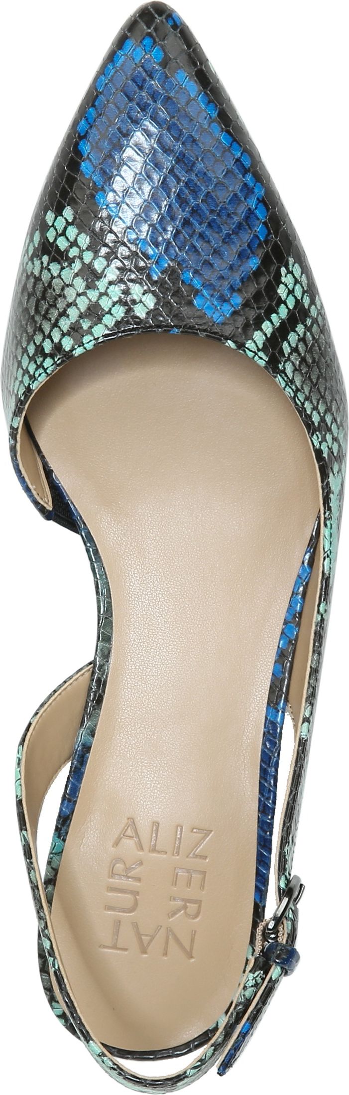 Naturalizer Shoes Banks Blue Tropical Snake Leather - Wide