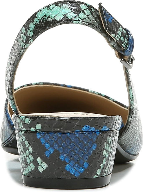 Naturalizer Shoes Banks Blue Tropical Snake Leather - Wide