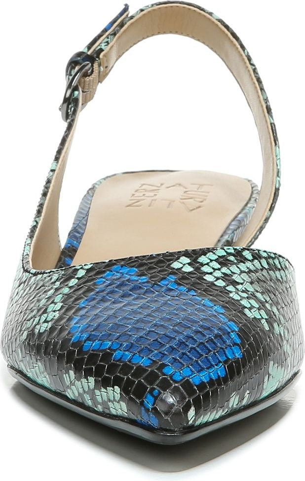 Naturalizer Shoes Banks Blue Tropical Snake Leather - Wide