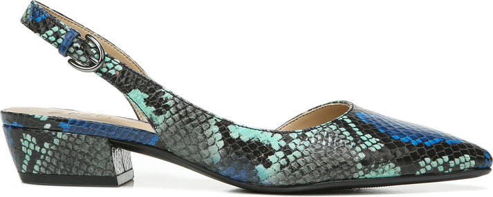 Naturalizer Shoes Banks Blue Tropical Snake Leather - Wide