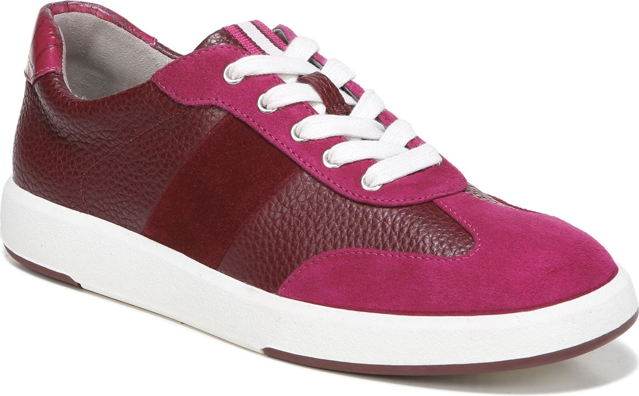 Naturalizer Shoes Evin Lace Up Plum Rouge & Berry Leather Suede - Wide