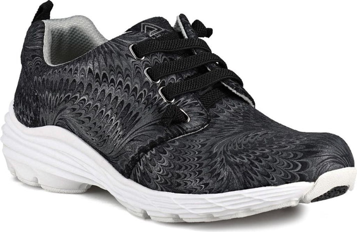 Nurse Mates Shoes Velocity Leather Black Swirl