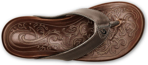 OluKai Sandals Men's Mekila Charcoal / Toffee