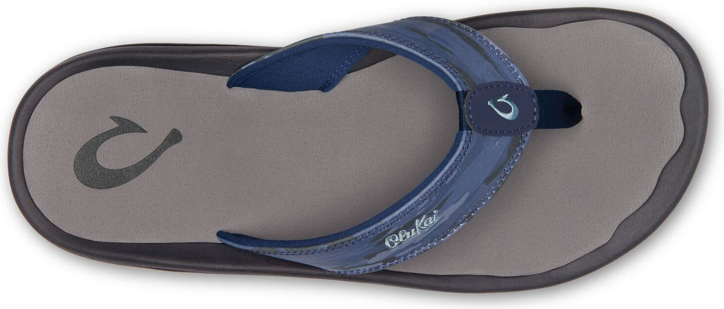 OluKai Sandals Men's Ohana Pa'i Trench Blue / Wai Camo