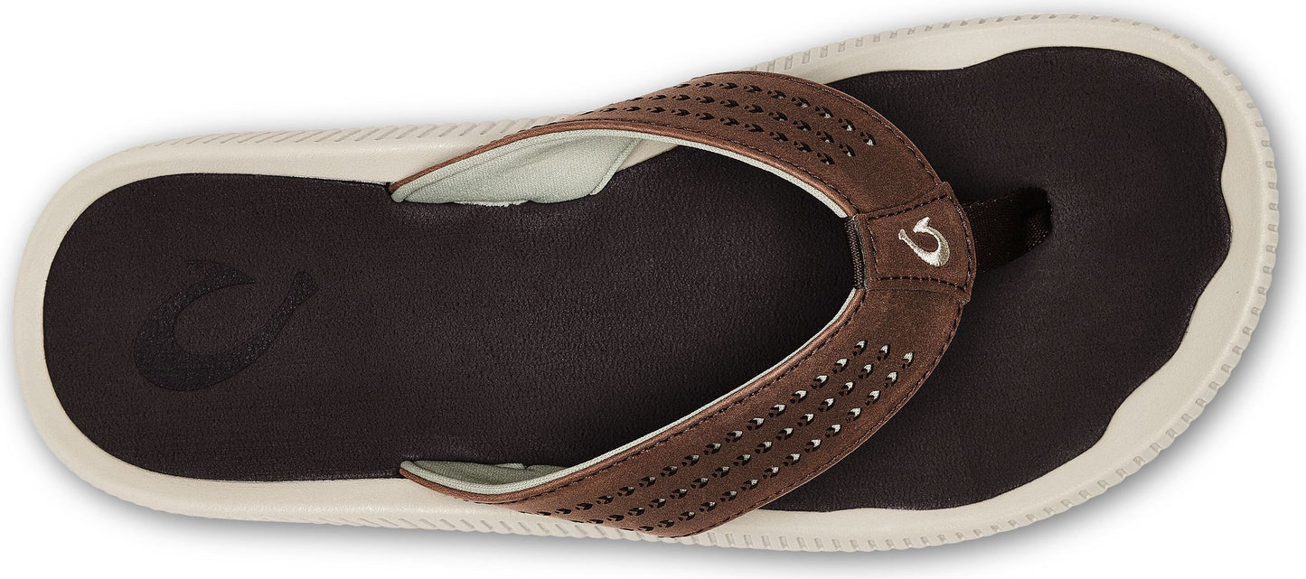 OluKai Sandals Men's Ulele Dark Wood / Dark Wood