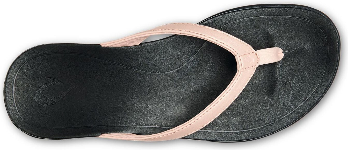 OluKai Sandals Women's Ho'opio Petal Pink Metallic / Black