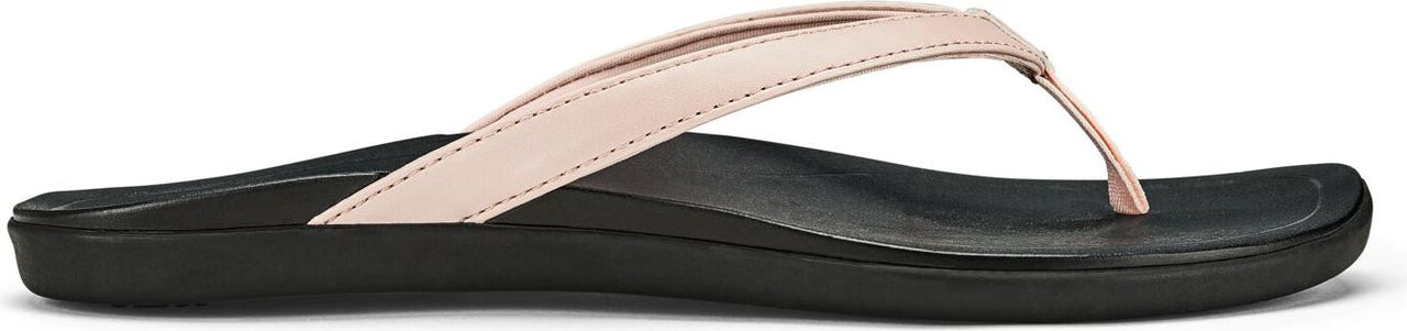 OluKai Sandals Women's Ho'opio Petal Pink Metallic / Black