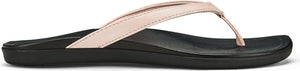 OluKai Sandals Women's Ho'opio Petal Pink Metallic / Black