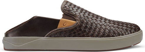 OluKai Shoes Men's Lae'ahi Lauhala Dark Wood / Dark Wood