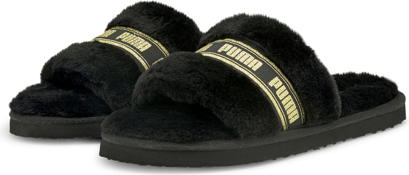 Puma fur fashion slippers