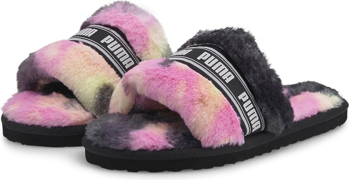 Puma Slippers Puma Fluff Tie-dye Black/white