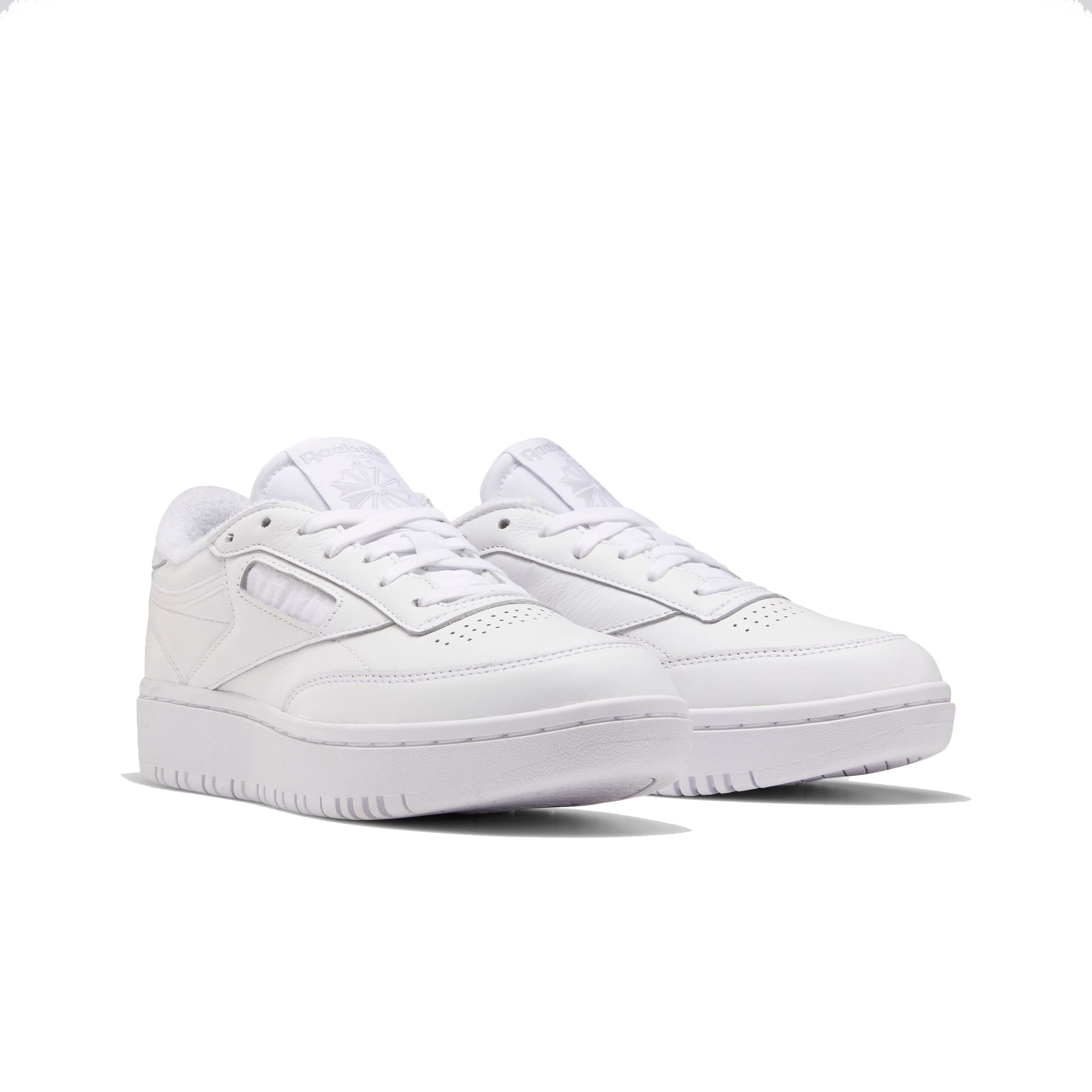 Plain deals white reeboks