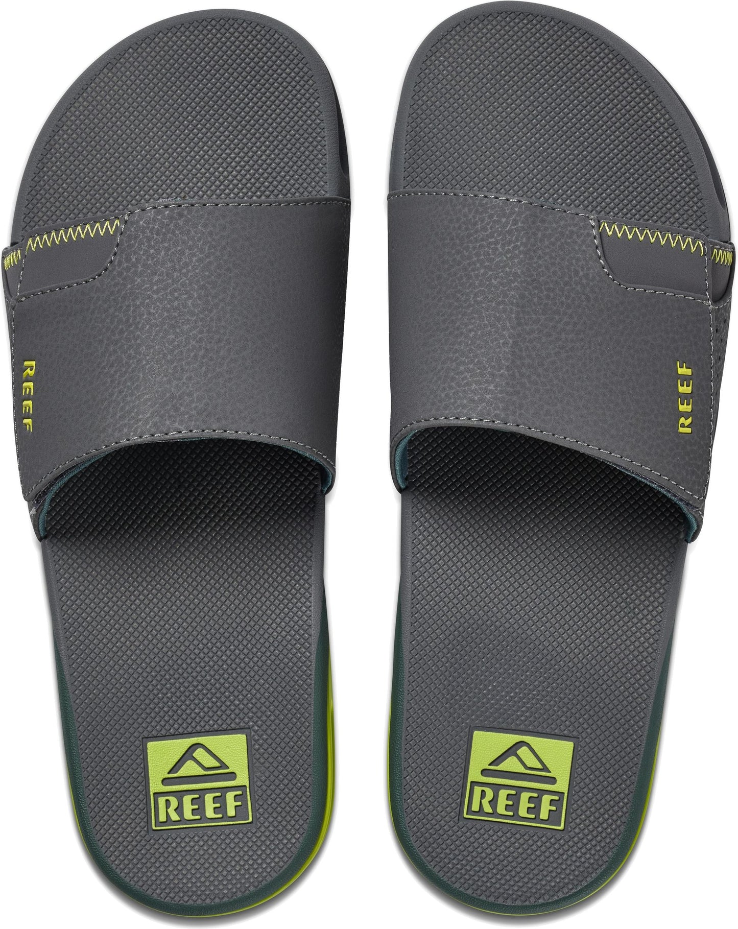 Reef Sandals Fanning Slide Grey/green