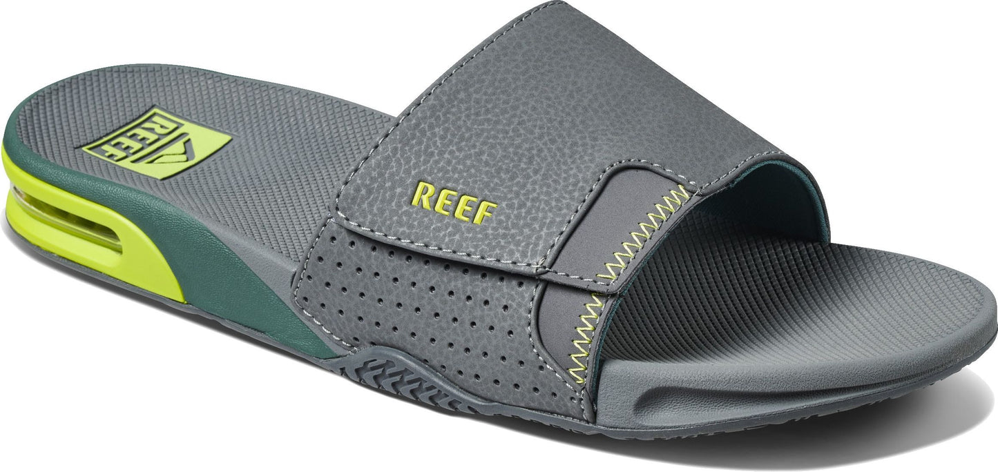 Reef Sandals Fanning Slide Grey/green