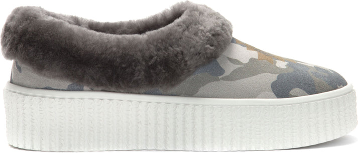 Religious Comfort Slippers Blueberry Grey/camo