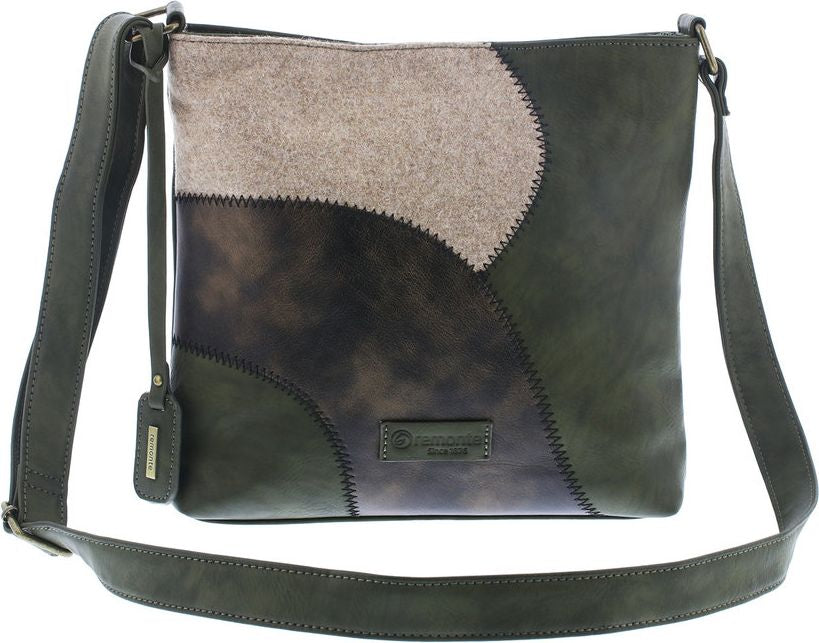 Purse Green With Off White/Brown