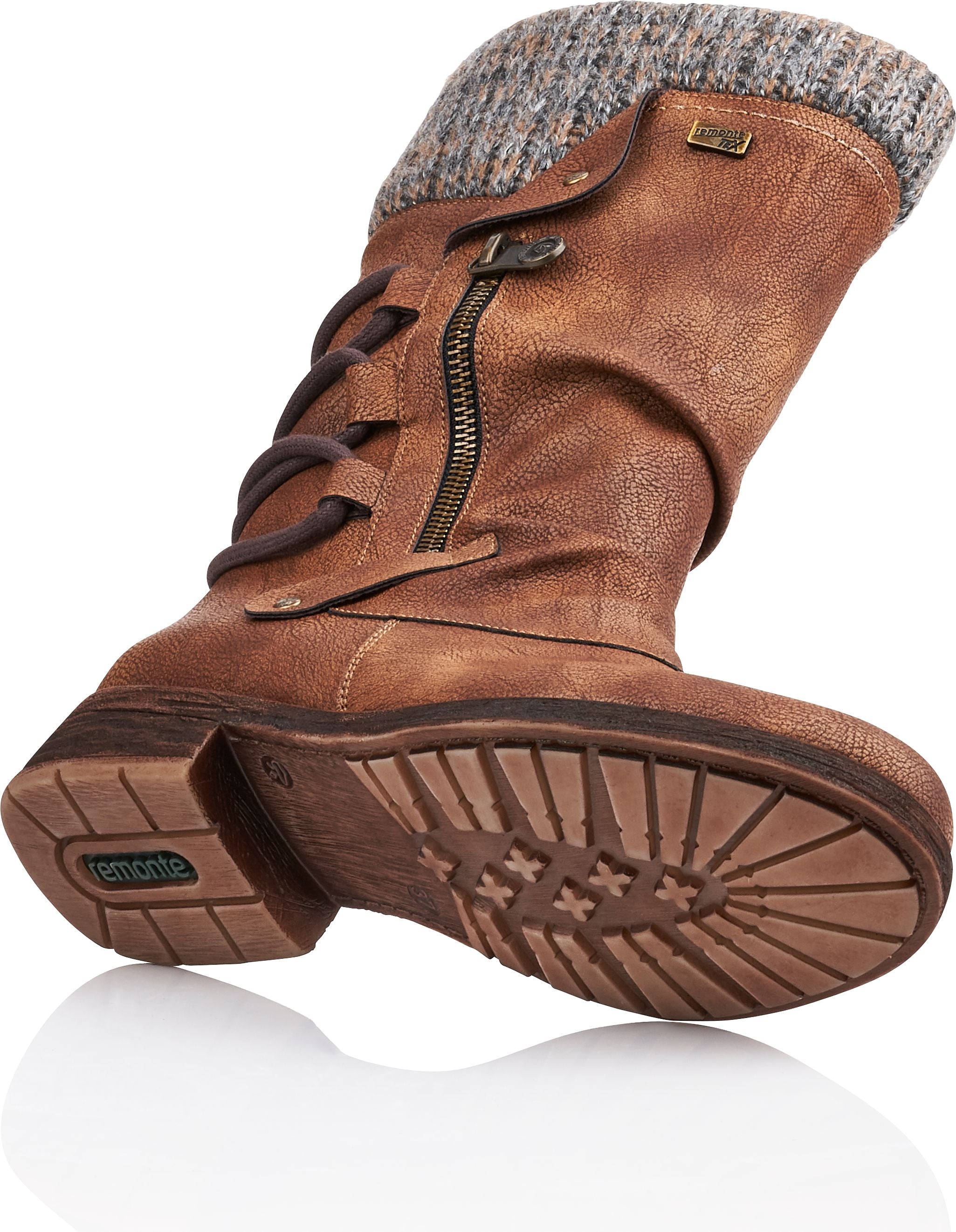 Brown side 2025 zip boots