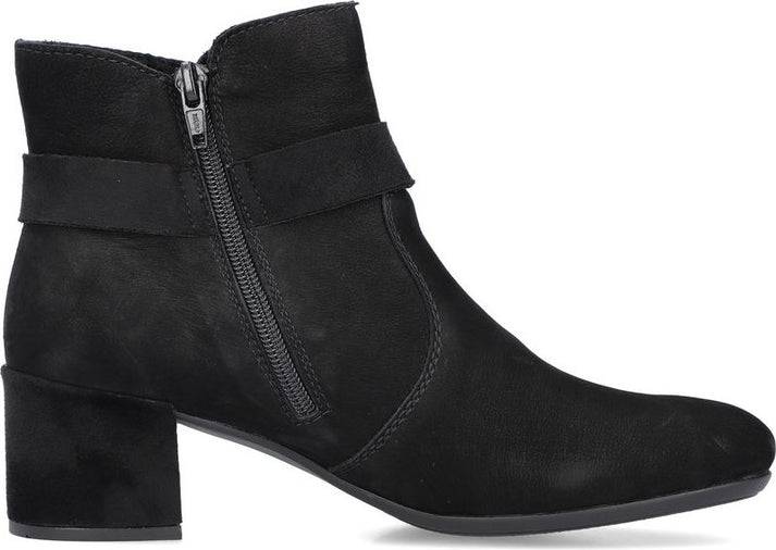 Rieker Boots Black Fur Lined W Heel