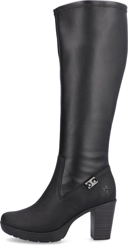 Rieker Boots Black Tall Heeled Boot