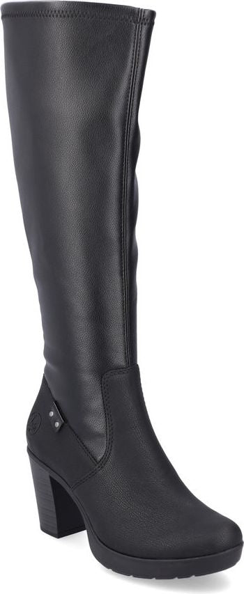 Rieker Boots Black Tall Heeled Boot