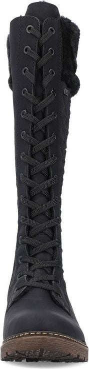 Rieker Boots Black Tall Warm Lined Boot