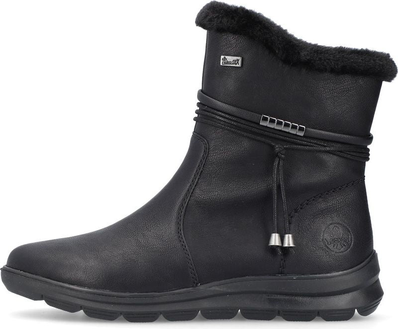 Rieker Boots Black Tassle Boot