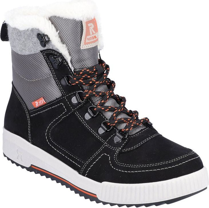 Black/Grey Warm Lined Boot