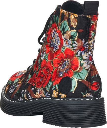 Rieker Boots Floral Military Boot