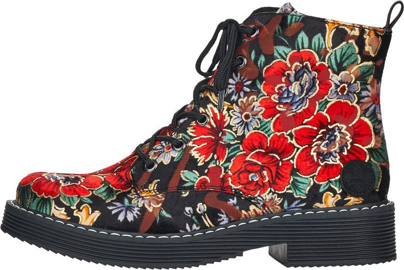 Rieker Boots Floral Military Boot