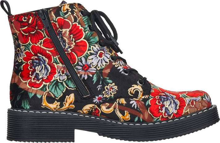 Rieker Boots Floral Military Boot