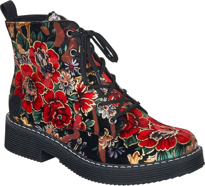 Rieker Boots Floral Military Boot