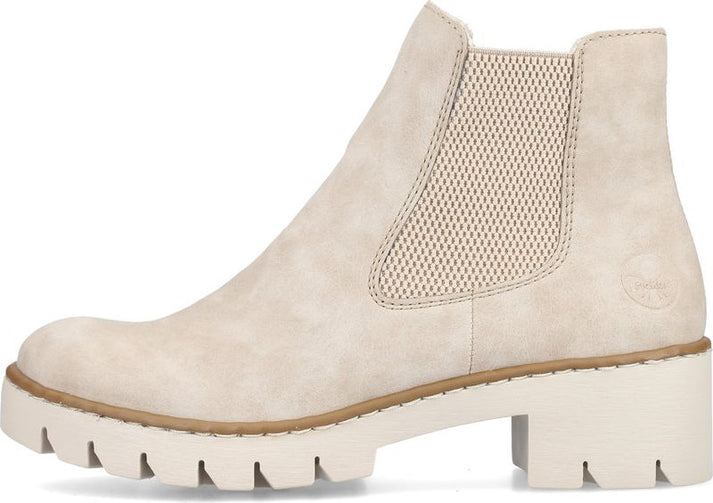 Rieker Boots Off White Fur Lined