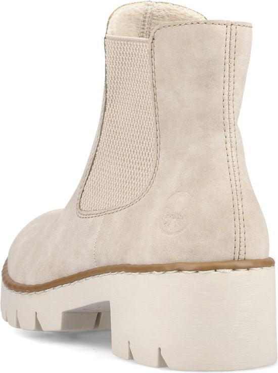 Rieker Boots Off White Fur Lined