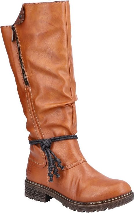 Rieker Boots Tall Tan Boot With Tassle