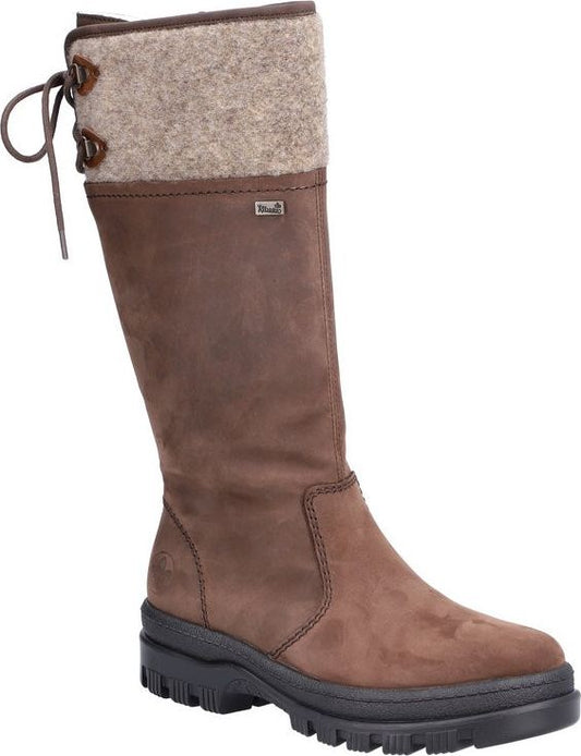 Rieker Boots Tan Mid Calf Flip Grip Boot