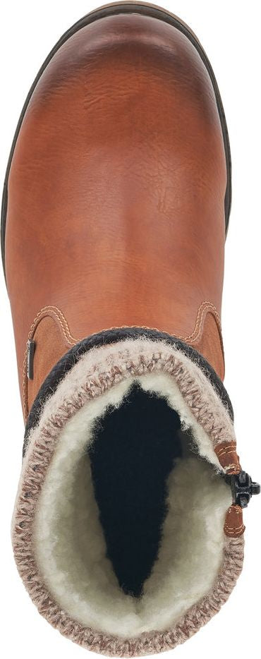 Brown leather on sale fur lined boots