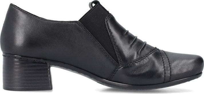 Rieker Shoes Black Slip On W Heel