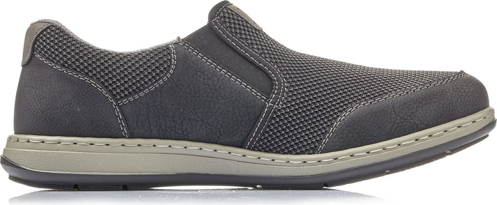 Rieker Shoes Black Techknit Slip On