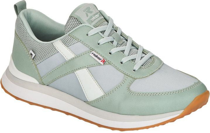 Rieker Shoes Grey/mint Lace Up