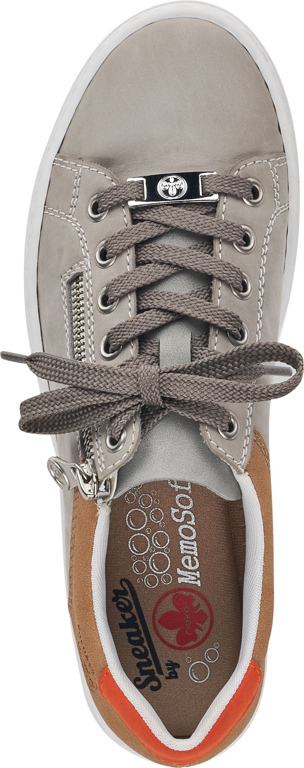 Rieker Shoes Grey/tan/orange Lace Up