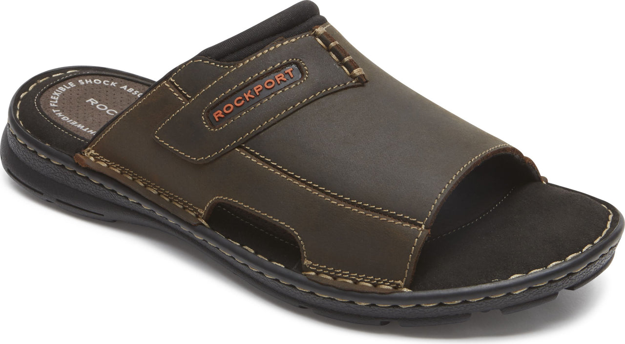 Rockport Sandals Darwyn Slide 2 Brown Ii - Wide