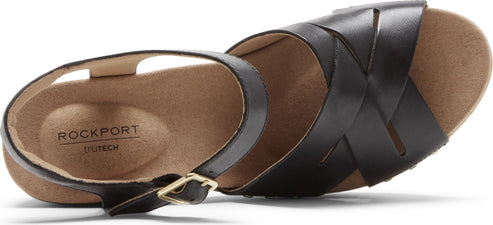 Rockport Sandals Vivianne 2 Piece Black - Wide