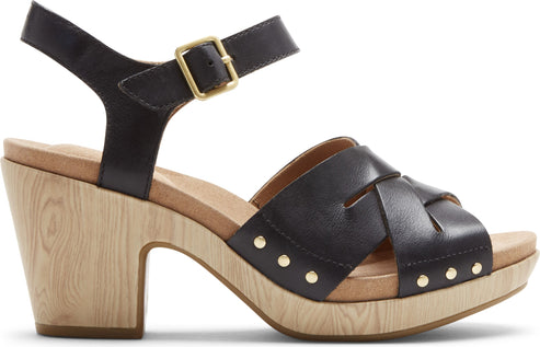 Rockport Sandals Vivianne 2 Piece Black - Wide