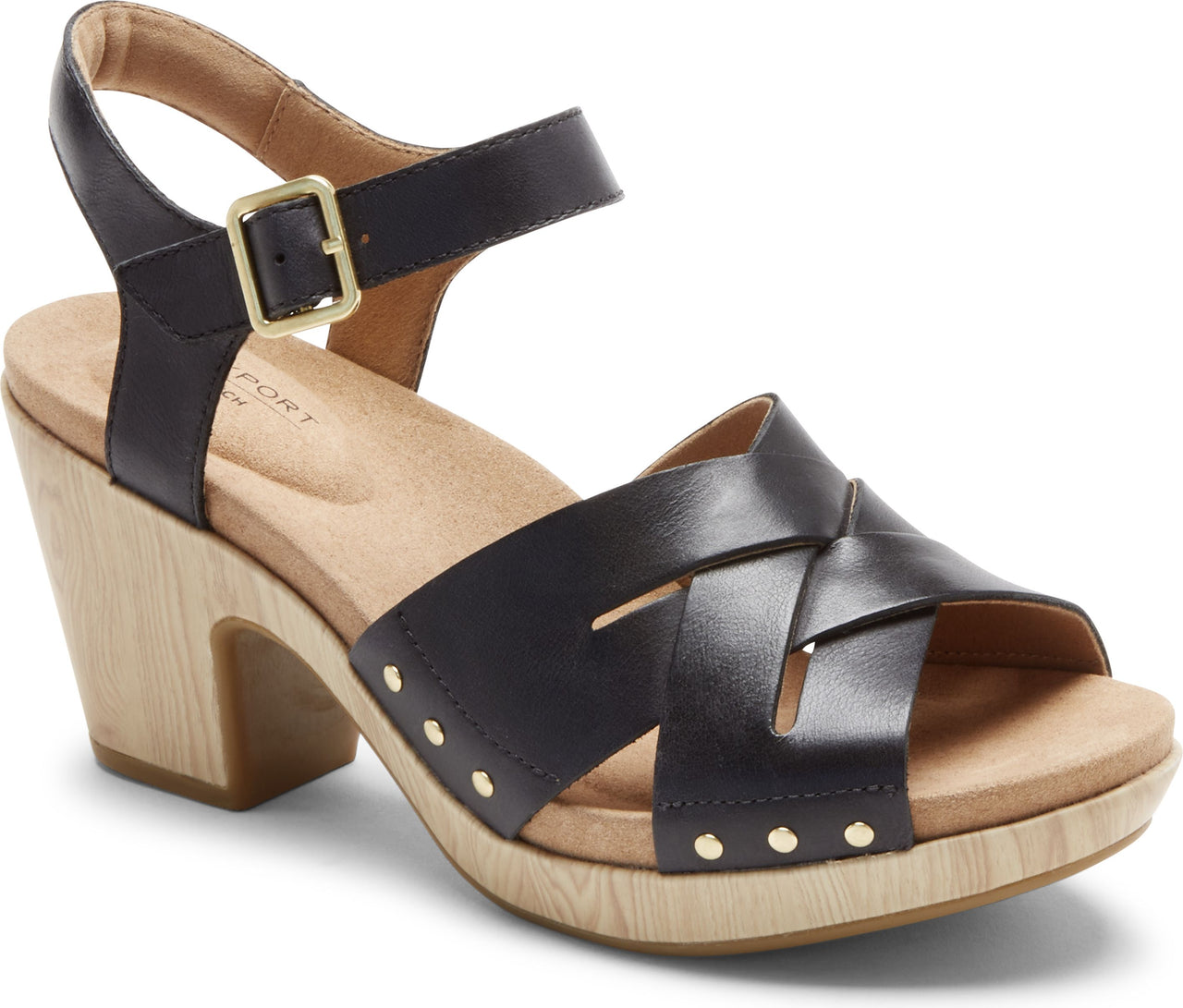 Rockport Sandals Vivianne 2 Piece Black - Wide