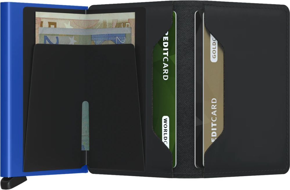 SECRID Accessories Slimwallet Matte Black & Blue