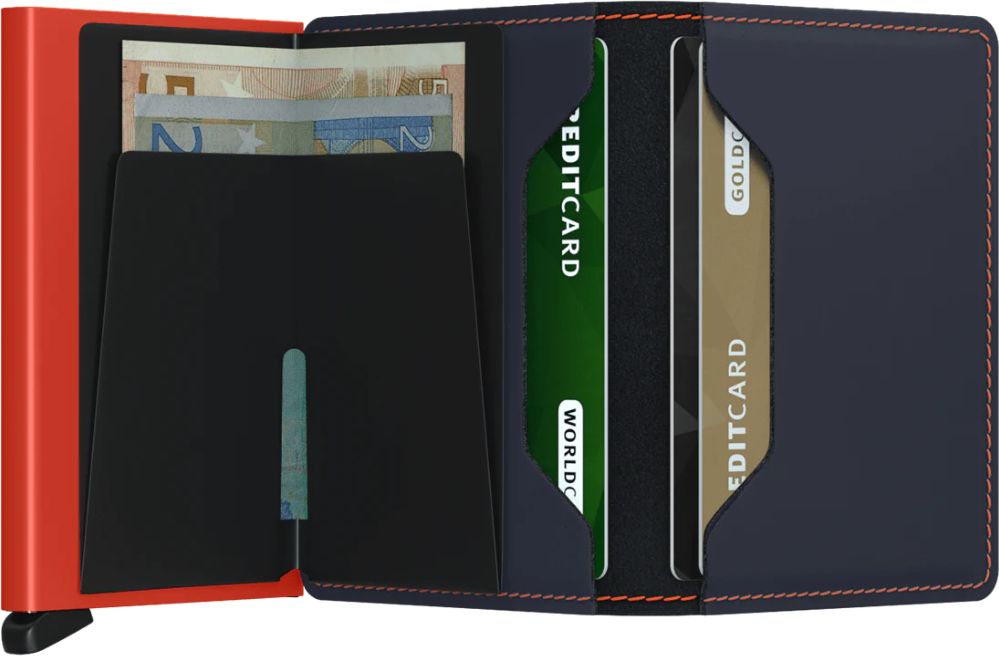 SECRID Accessories Slimwallet Matte Nightblue & Orange