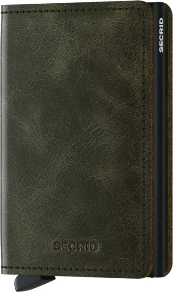 Slimwallet Vintage Olive-black