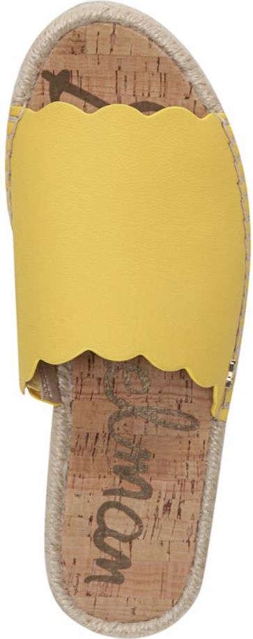 Sam Edelman Sandals Andy Goat Nubuck Lemon Zest