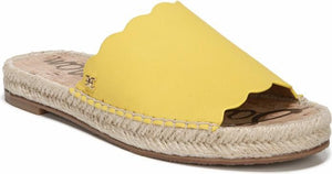 Sam Edelman Sandals Andy Goat Nubuck Lemon Zest