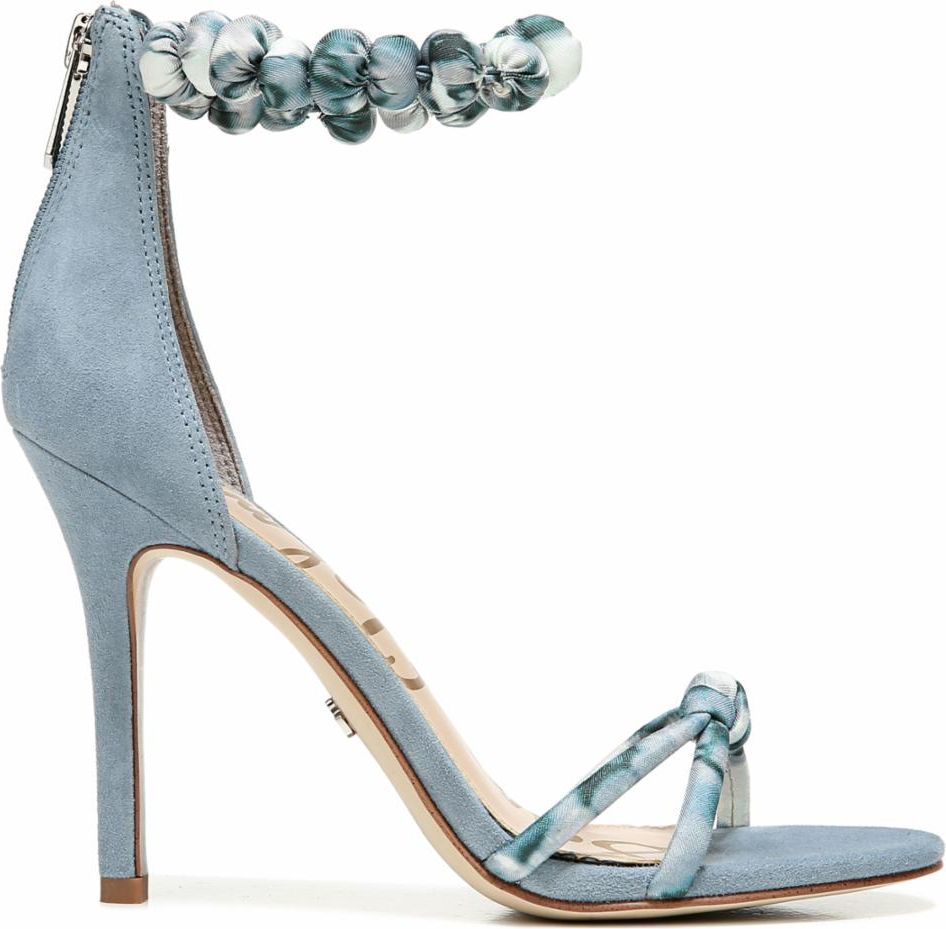 Sam Edelman Sandals Aria Kid Suede Blue & Smokey Blue